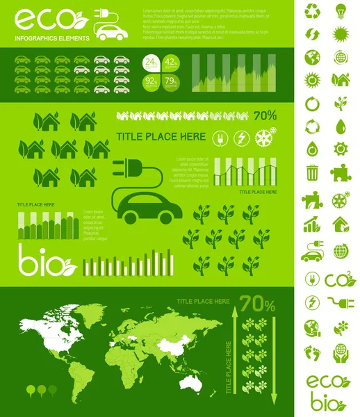 Ecologia Modello infografico . — Vettoriale Stock