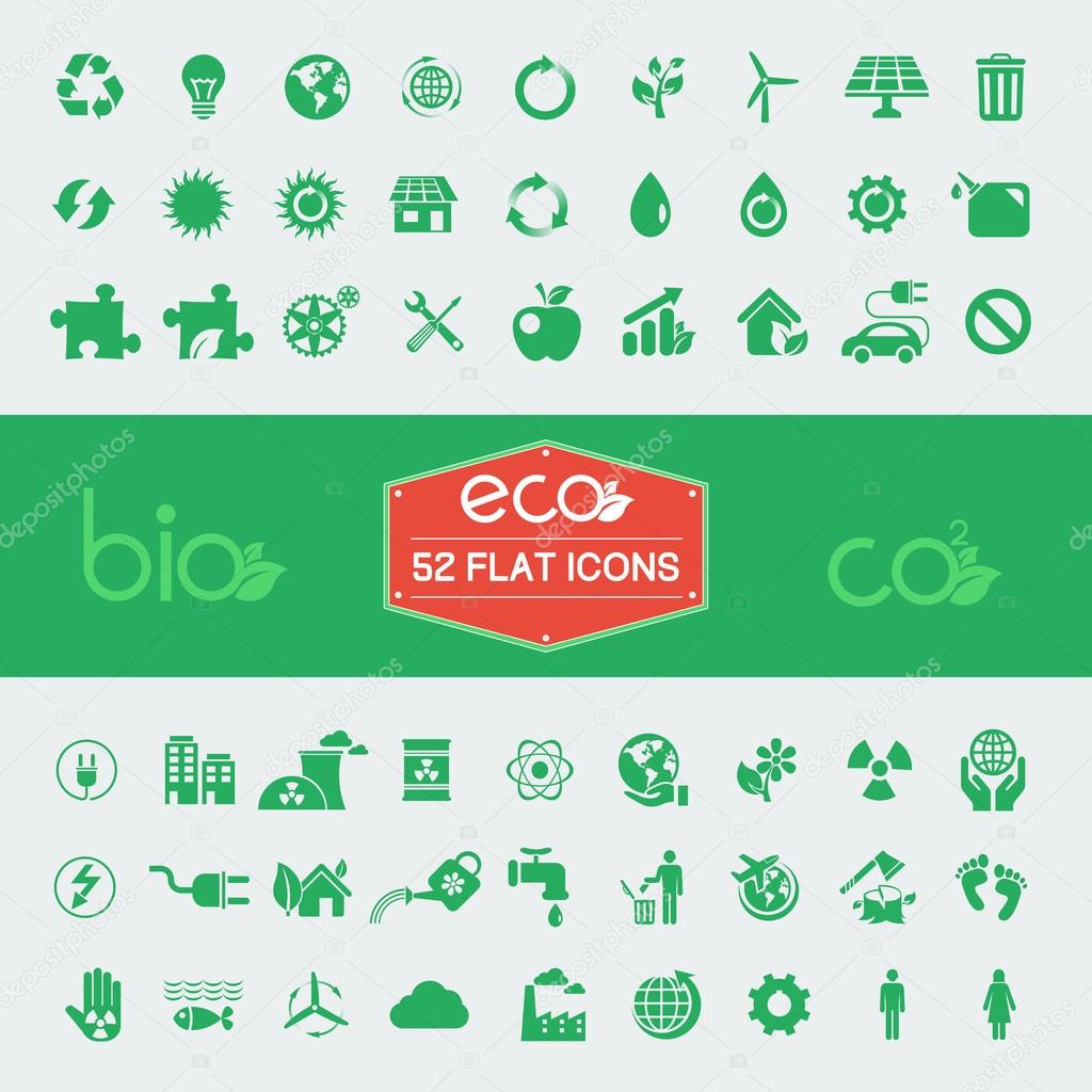 Ecology Flat Icon Set