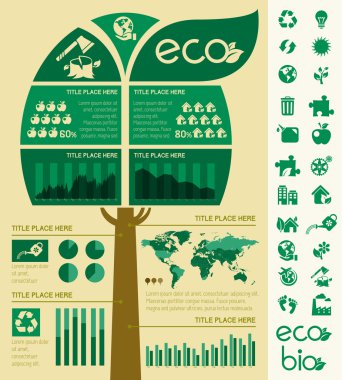 ekoloji infografik şablon.