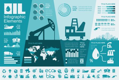Petrol sanayi Infographic şablonu