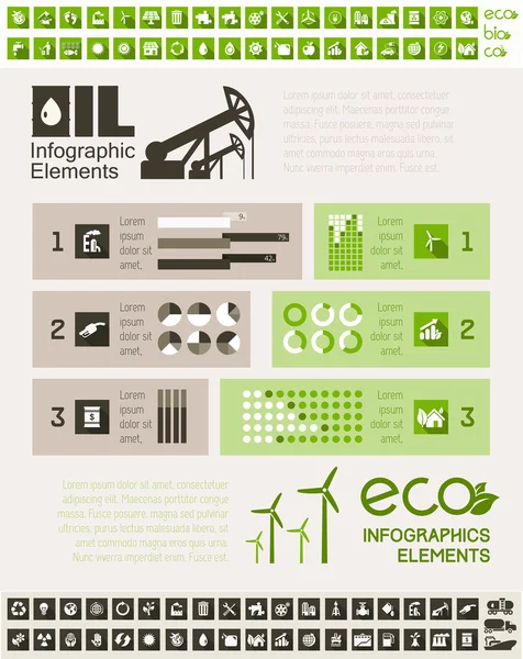 Olie-industrie infographic sjabloon — Stockvector