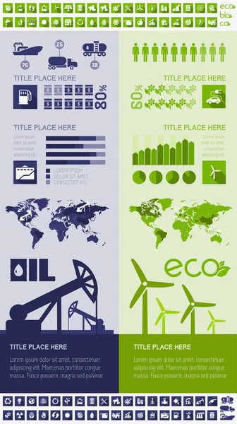 Vorlage für die Infografik der Ölindustrie — Stockvektor