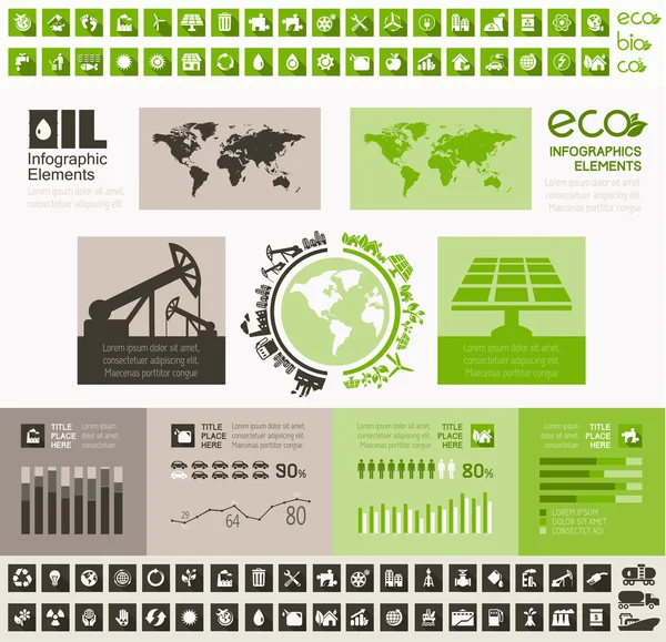Olie-industrie infographic sjabloon — Stockvector