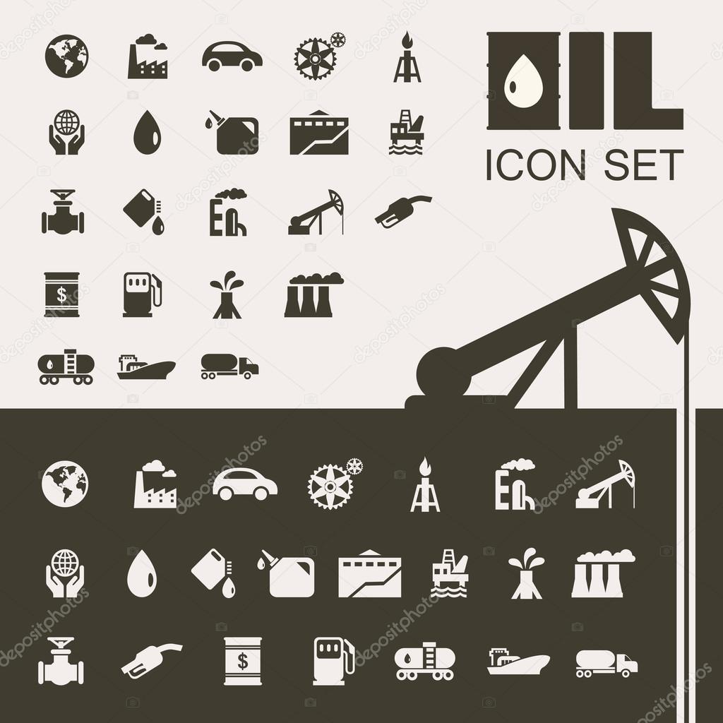 Oil Industry Flat Icon Set