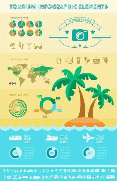 Plantilla de Infografía de Viaje . — Vector de stock