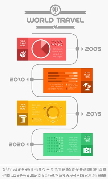 Modello di infografica di viaggio . — Vettoriale Stock