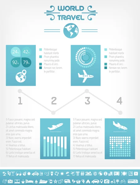 Modello di infografica di viaggio . — Vettoriale Stock