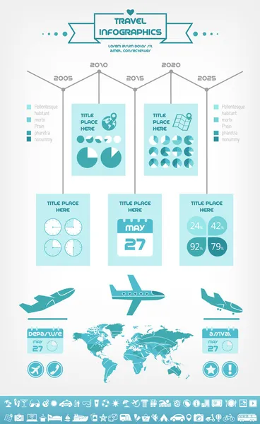 Reizen infographic sjabloon. — Stockvector