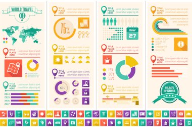seyahat Infographic şablonu.