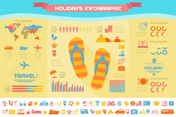 Modelo de Infográfico de Viagem . — Vetor de Stock