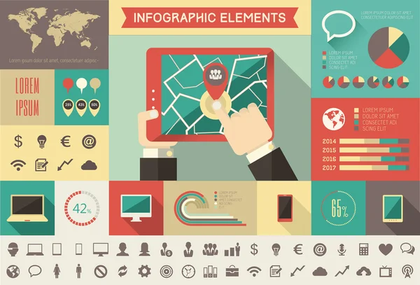 Modelo de infográfico de negócios . — Vetor de Stock