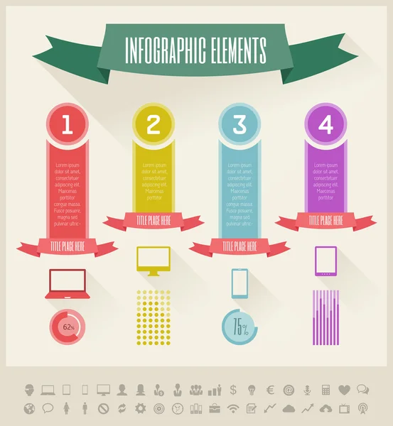 IT Industry Infographic Elements — Stock Vector