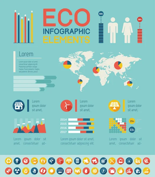 Ecology Infographic Template. — Stock Vector