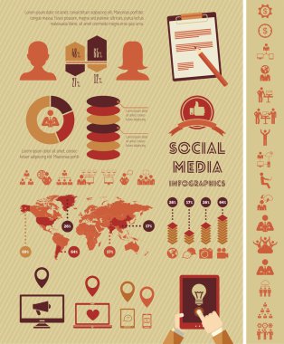 Sosyal medya infografik şablon.
