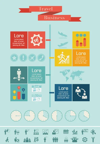 Modello di infografica aziendale . — Vettoriale Stock