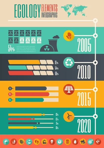 Ecologie infographic sjabloon. — Stockvector