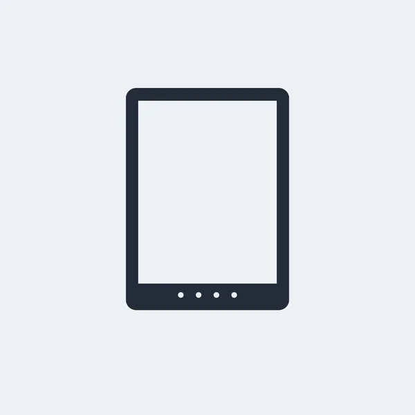 Tabletta lapos ikon — Stock Vector