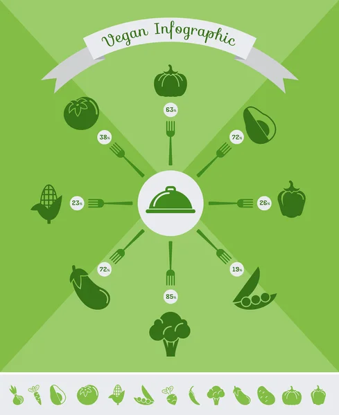 Υγιεινά τρόφιμα infographic πρότυπο. — Διανυσματικό Αρχείο