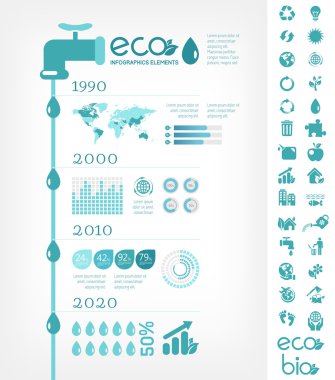 Su koruma Infographic şablonu