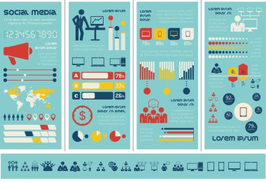 Sosyal medya infografik şablon.
