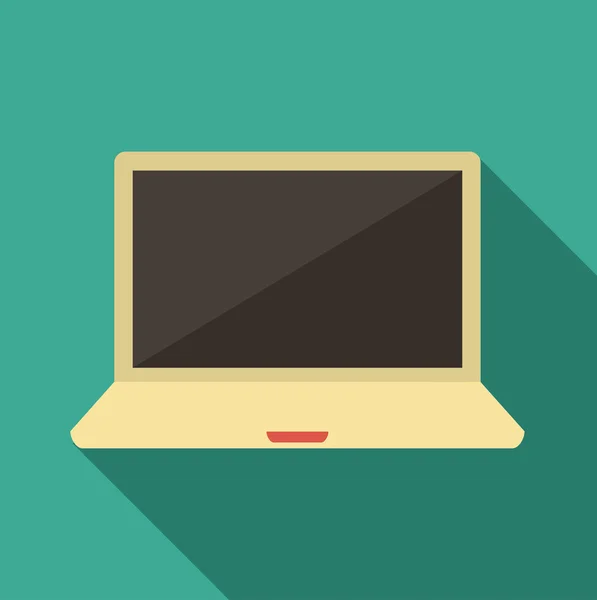 Flat laptop — Stockvector