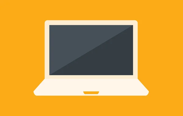 Plochý laptop — Stockový vektor