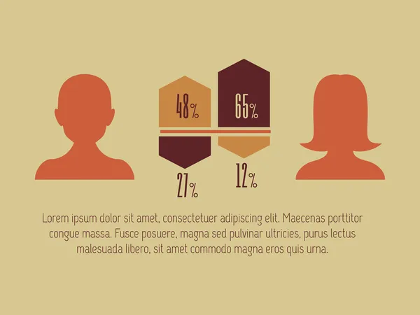 Infográfico de mídia social . — Vetor de Stock