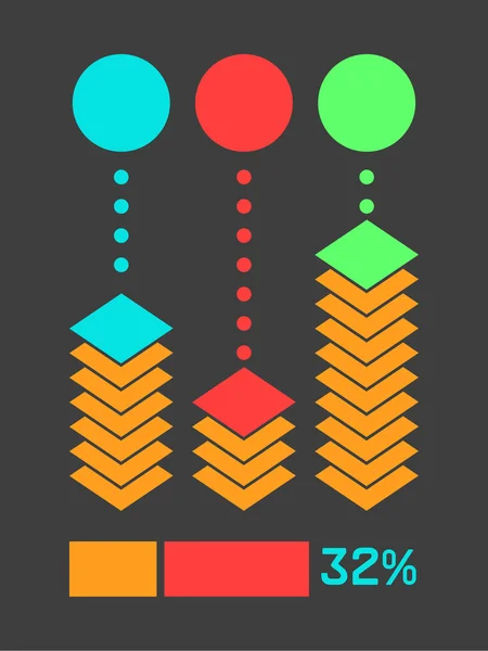 Infografik in den sozialen Medien. — Stockvektor