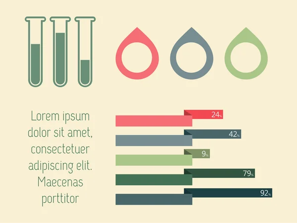 Infografica medica. — Vettoriale Stock