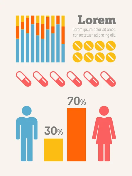 Infografika medyczna. — Wektor stockowy