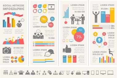 Sosyal medya infografik şablon.
