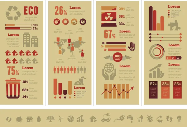 Ecologie infographic sjabloon. — Stockvector