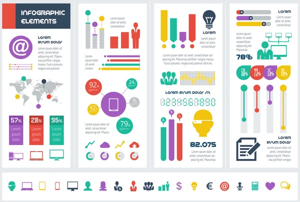 Elementi infografici del settore IT — Vettoriale Stock