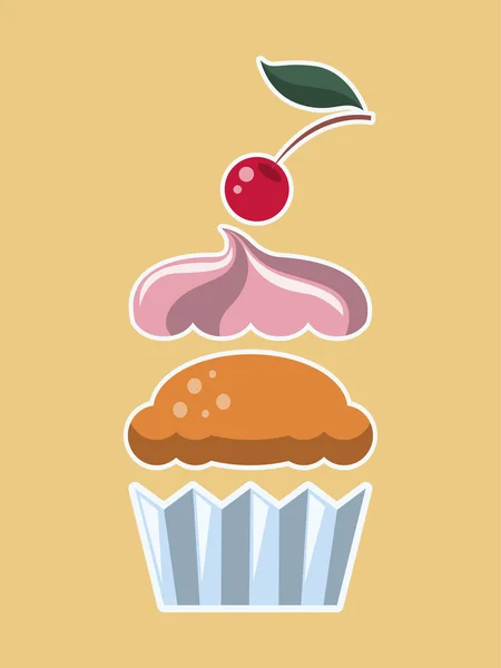 Cupcake. — Stockvektor