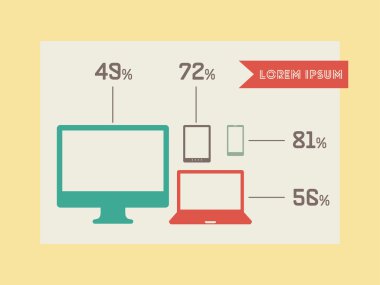 teknoloji Infographic öğeleri.