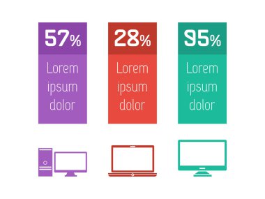 teknoloji Infographic öğeleri.