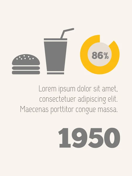 Elementos infográficos alimentarios . — Archivo Imágenes Vectoriales