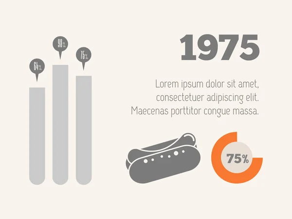 Éléments infographiques alimentaires . — Image vectorielle