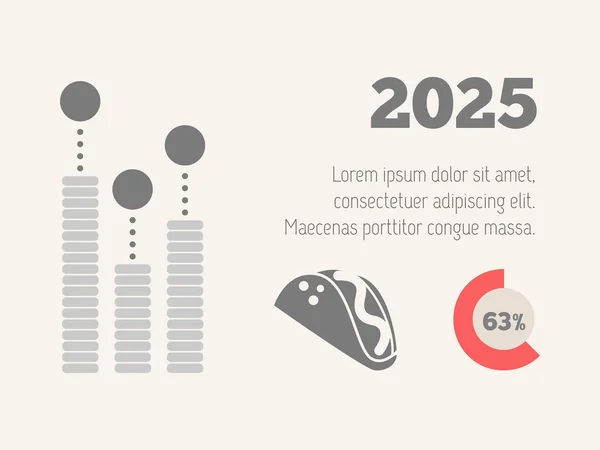 Elementos infográficos alimentares . — Vetor de Stock