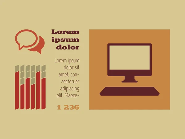 Elementos infográficos de tecnologia . — Vetor de Stock