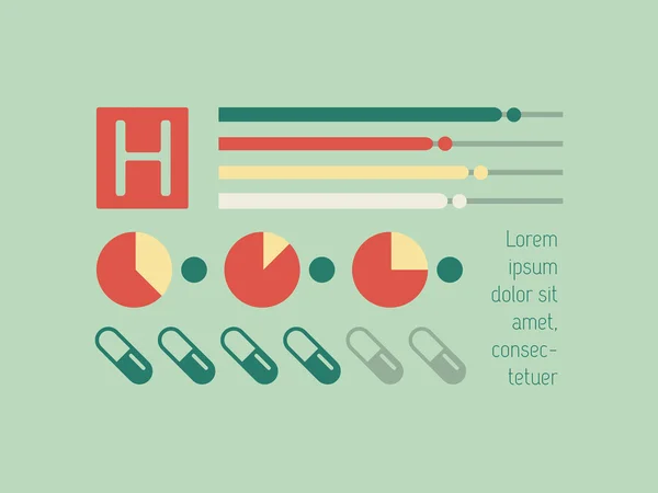 Elementos infográficos médicos . — Vetor de Stock