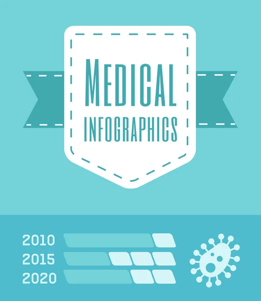 Elementos infográficos médicos . —  Vetores de Stock