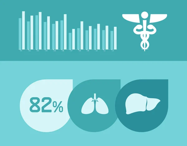 Elementos infográficos médicos . — Vetor de Stock