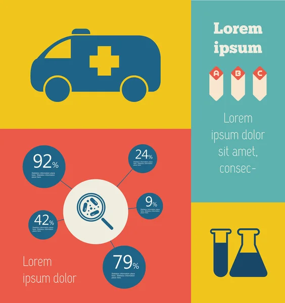 Medizinische Infografik. — Stockvektor