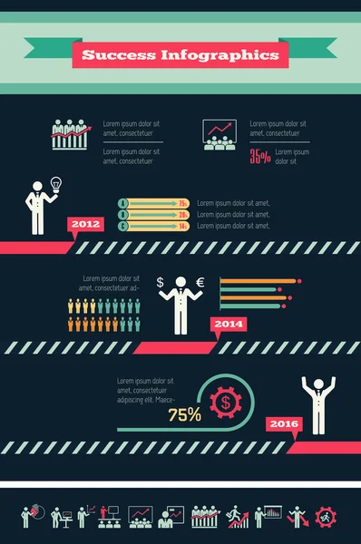 Plantilla de infografía empresarial . — Archivo Imágenes Vectoriales