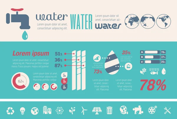 Ekoloji infografik şablon. — Stok Vektör