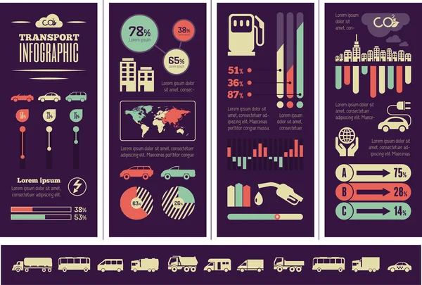 Seyahat Infographic şablonu. — Stok Vektör