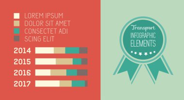 ulaşım Infographic elemanları.