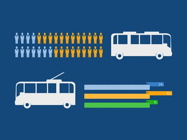 Éléments d'infographie des transports . — Image vectorielle