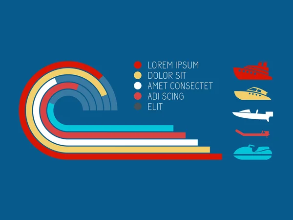 Vervoer infographic elementen. — Wektor stockowy